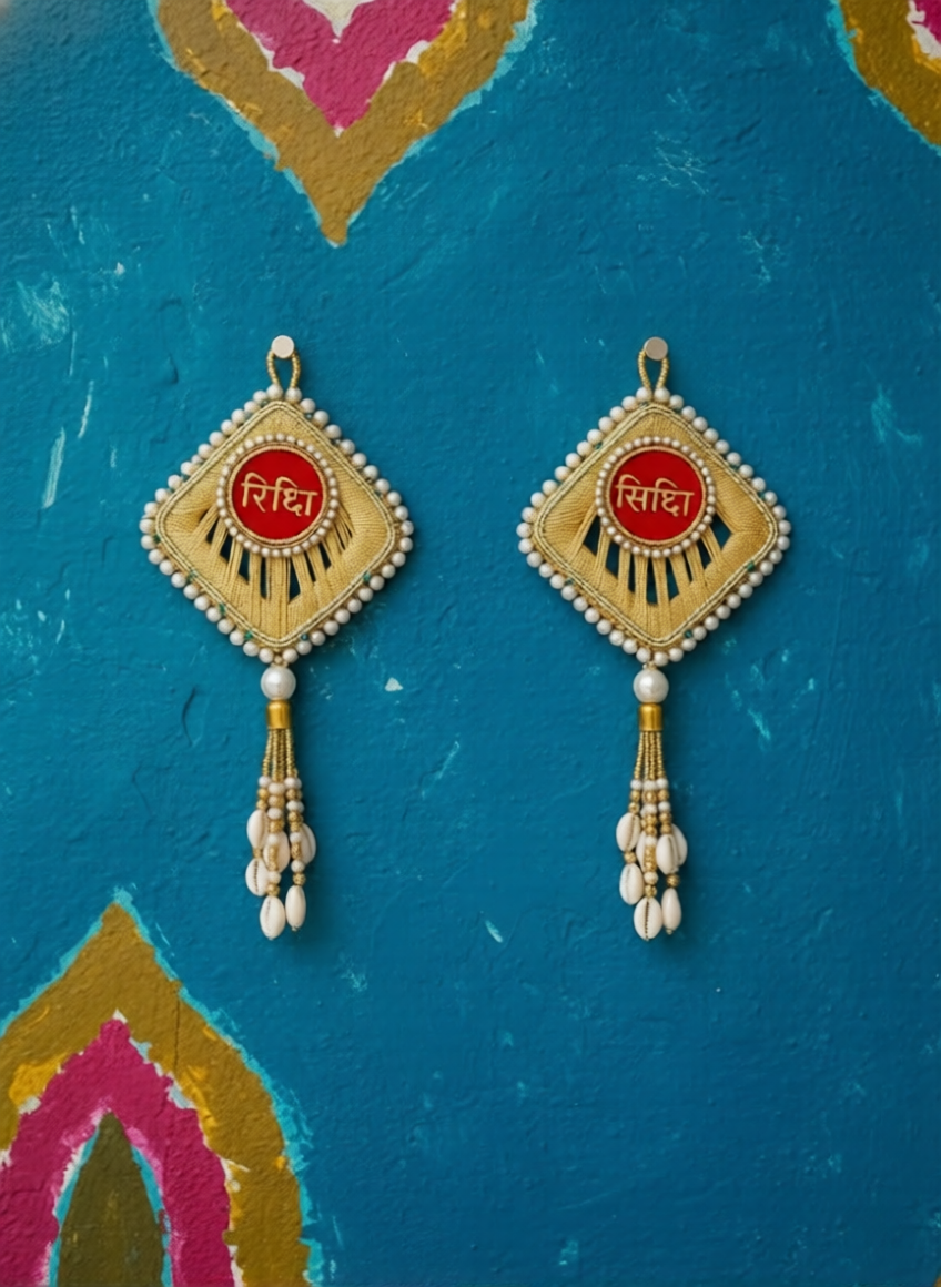 Riddhi Siddhi Door & Wall Hanging 3 x 6 Inch (Set of 2)